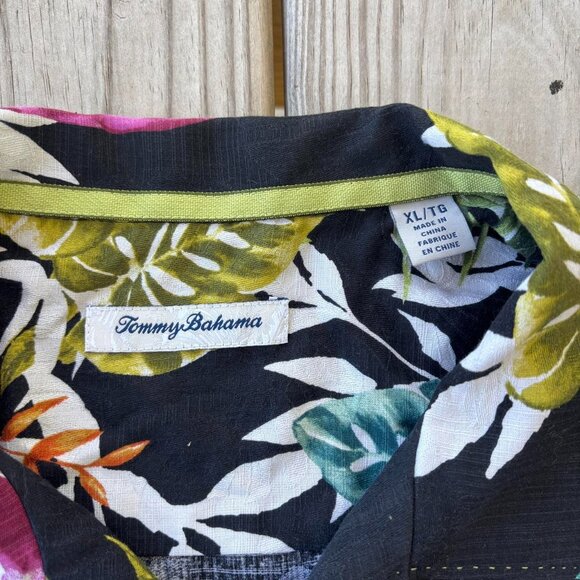 Tommy Bahama Shirt Floral Flowers 100% Silk XL - Picture 4 of 7